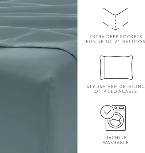 Vista 27 de ienjoy Home Linen Market - Juego de sábanas de 6 piezas, color rubor, tamaño King Blush