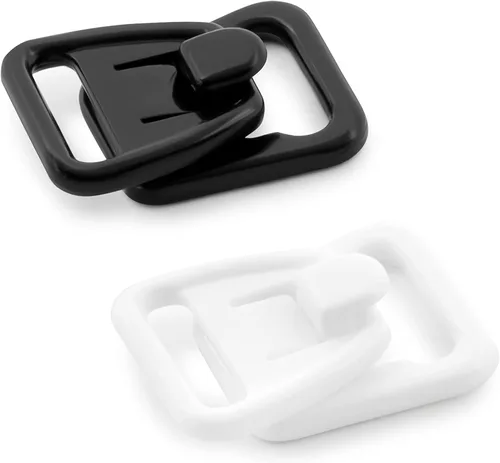 Vista 2 de Dritz Pinzas para sujetador superior para mujer, negro, blanco, 3 8 pulgadas de EE. UU