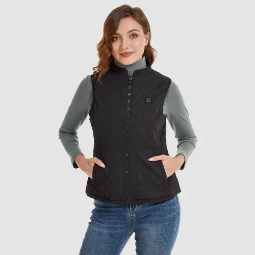 Vista 7 de duo-nattern Heated Vest For Women USB Rechargeable Washable Heated Vest Black Skiing Camping Hiking
