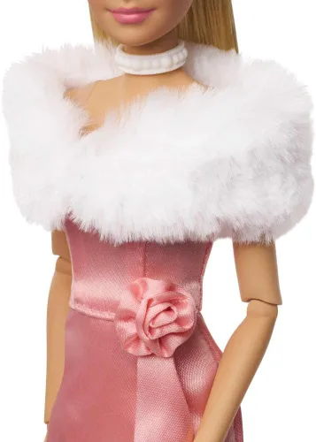 Vista 3 de Barbie Muñeca de moda de noche encantada en vestido rosa, Mattel Replay The Classics Collection
