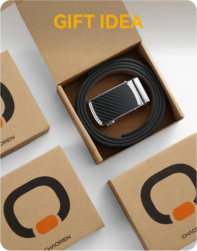 Vista 6 de CHAOREN Cinturón para hombre de cuero con trinquete - Ajuste personalizable, estilo sin esfuerzo (35 mm)