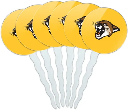 Vista 38 de Abilene Christian - Juego de 6 palillos para cupcakes con logotipo secundario