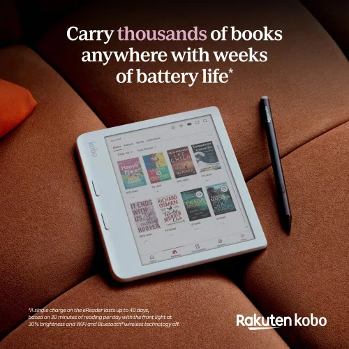 Vista 8 de Kobo Libra Colour eReader Pantalla Kaleido™ 3 de tinta E sin deslumbramiento de 7 pulgadas Opción de modo oscuro Audiolibros Resistente al