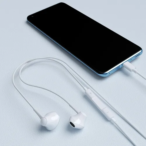 Vista 7 de Paquete de 4 auriculares USB C con cable, auriculares estéreo de alta fidelidad con micrófono, control remoto en el oído para Samsung Galaxy S23 S22