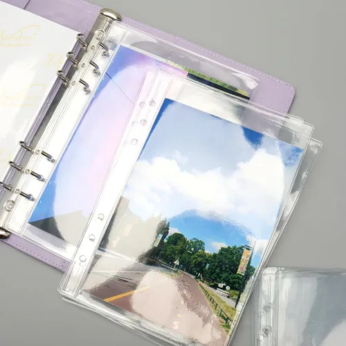 Vista 7 de NatSumeBasics 12 bolsillos A5 para carpeta transparentes sin cremallera, sobres de presupuesto para efectivo de 5 x 8 pulgadas, protectores de hojas