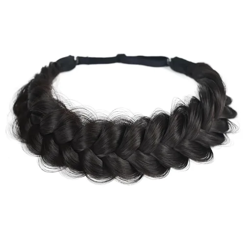 Vista 34 de Diadema Trenzada de 2 Hebras Despeinada Clásica Gruesa Trenzas Anchas Elástica Extensible de Calidad Sintética Diadema Trenzada para Mujeres Niñas