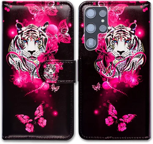 Vista 11 de Bcov Funda para Galaxy S22 Ultra, funda de piel con tapa para Samsung Galaxy S22 Ultra 5G