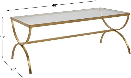 Vista 7 de Uttermost Crescent - Mesa de café de 18 pulgadas de alto y 48 pulgadas de ancho