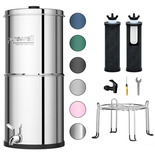 Vista 13 de Purewell Sistema de filtro de agua por gravedad de ultrafiltración de 3 etapas de 0.01 μm, certificación NSF/ANSI 42 y 372, sistema de encimera