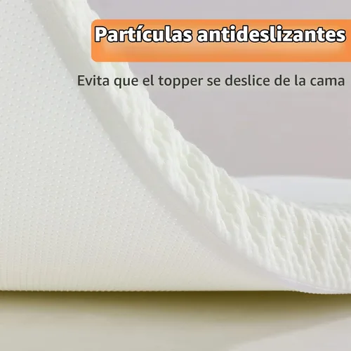 Vista 7 de HOMBYS Cubrecolchón de espuma viscoelástica con funda extraíble, cubrecolchón de mesa de masaje con bandas elásticas, solo cojín de cama