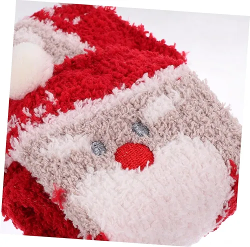 Vista 4 de KOMBIUDA 2 Pairs Socks Transparent Ball Christmas Balls Miss Comfortable Gift Fabric