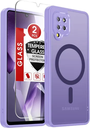 Vista 130 de LeYi Funda para teléfono Samsung-S23: protector de pantalla e imán MagSafe Púrpura