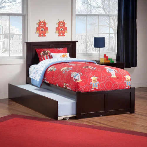 Vista 20 de AFI Madison Cama de plataforma con estribo y cajón deslizable Blanco
