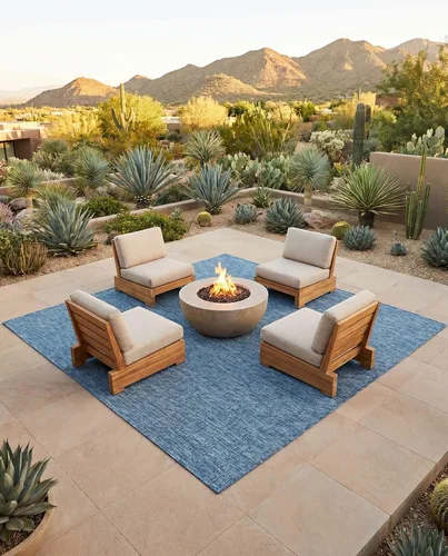 Vista 90 de Rugs.com Outdoor Solid Collection - Alfombra de pelo plano beige de 2 x 3 pulgadas, perfecta para entradas, cocinas, rincones de desayuno, piezas