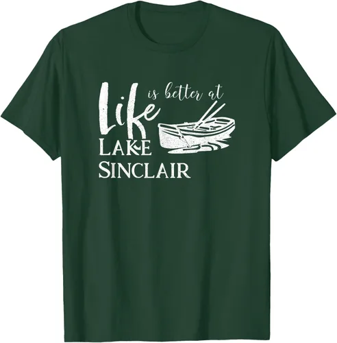 Vista 71 de Life is Better at Lake Sinclair Georgia Camiseta Negro