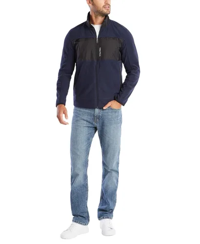 Vista 2 de Nautica Sudadera de forro polar con cuello alto y cremallera completa para hombre