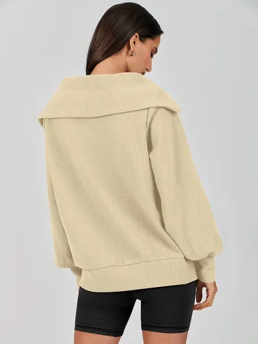 Vista 3 de ANRABESS Sudaderas con capucha para mujer, de gran tamaño, con cremallera de un cuarto, para adolescentes, niñas, ropa de moda Y2K
