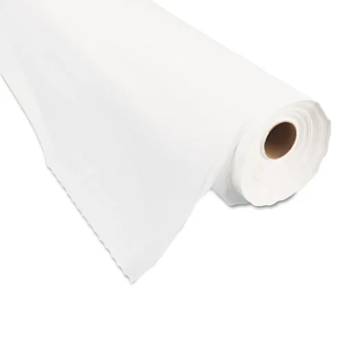 Vista 3 de Tablemate BIO1403WH cobertor de mesa de plástico blanco biodegradable, 40" x 300 pies.