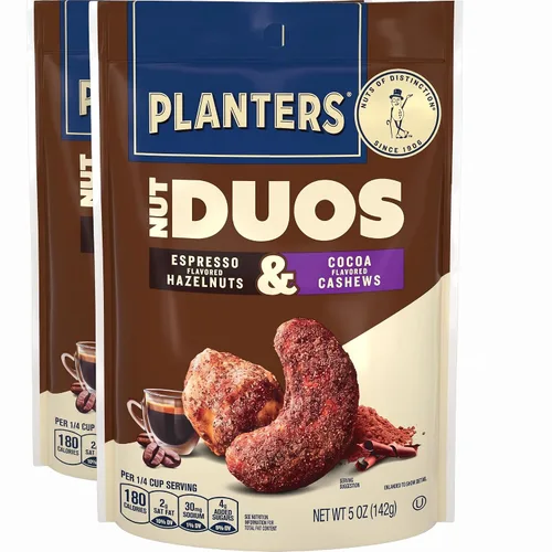 Vista 8 de PLANTERS Nut Duos, Espresso Avellanas y Cacao Anacardos, Asados, 5 Oz