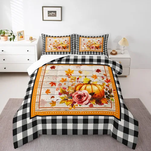 Vista 15 de Castle Fairy Spider Web Comforter Set,Happy Halloween Theme Hippie Bedding Sets for Kids Teens Adults,Black Spider Wild Animal Silhouette Comforter