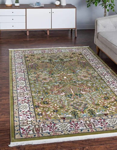 Vista 11 de Unique Loom Colección Narenj - Alfombra de área - Bristol (2' 2" x 3' 1" ovalada, azul/beige)