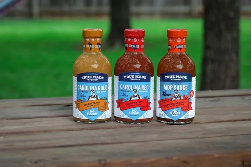 Vista 6 de True Made Foods Pitmaster Carolina - Salsa para barbacoa de Pitmaster Ed Mitchell, Carolina Gold, Carolina Gold, East Carolina, Salsas para barbacoa