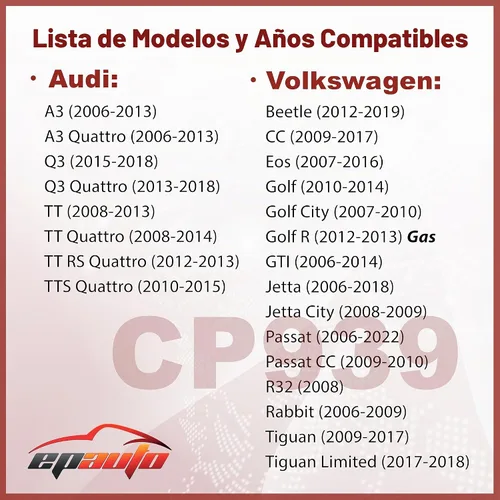 Vista 2 de EPAuto CP939 (CUK2939) filtro de aire de cabina para Audi / Volkswagen, incluye carbón activo