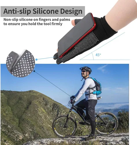 Vista 6 de 3 pares de guantes de trabajo sin dedos para hombres y mujeres, guantes de trabajo sin dedos para construcción, nailon, fitness, ciclismo, Gris
