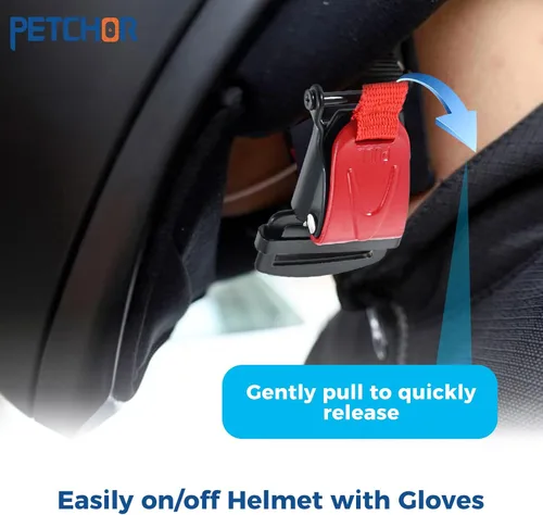 Vista 4 de Kit de repuesto de hebilla de liberación rápida para casco de motocicleta, accesorios de motocicleta de acero inoxidable para reemplazar la correa