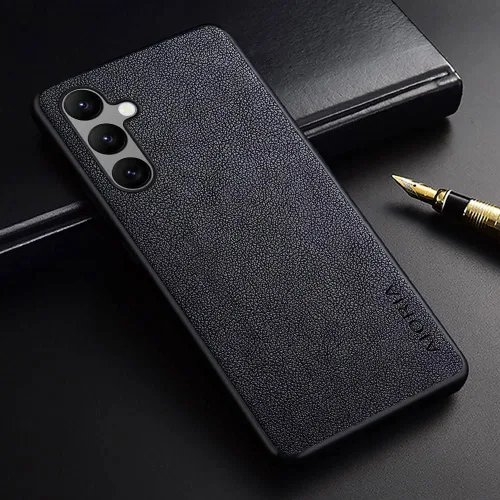 Vista 2 de AIORIA Para Samsung Galaxy A54 Case, Premium Leather Phone Cover Retro Design Funda protectora completa para Samsung Galaxy A54 5G (negro)