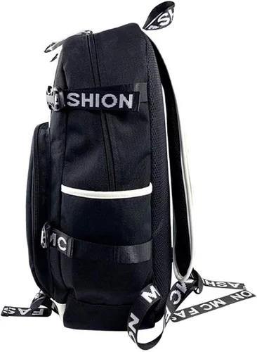 Vista 7 de GO2COSY Anime Demon Slayer Kimetsu no Yaiba Mochila, Negro 4, Mochilas Daypack