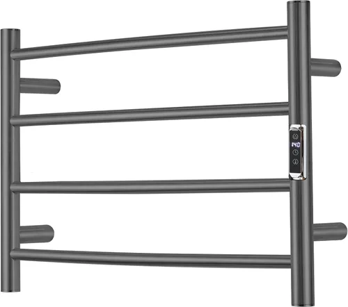 Vista 8 de Toalleros térmicos para baño, calentadores eléctricos de toallas para montar en la pared con temporizador y control de temperatura, calentador