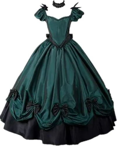 Vista 3 de HS-LK Disfraz de la Bella del Sur para mujer, vestido de baile rococó, vestido gótico victoriano