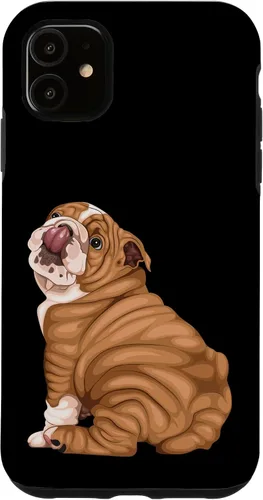 Vista 8 de Funny Puppy Art Illustration English Bulldog Owner Case para iPhone 17
