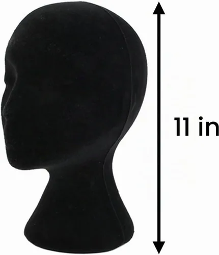 Vista 4 de Cabeza de maniquí de espuma para exhibición, soporte para peluca 21.1 in Profesional Ligero Durable Cabeza Femenina Modelo Para Salón Tienda DIY