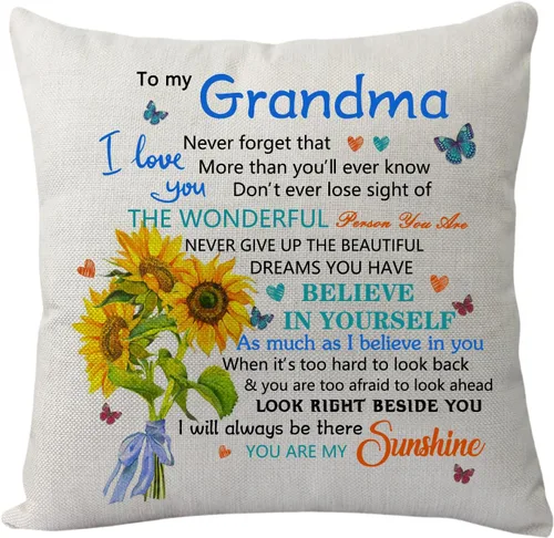 Vista 3 de Funda de almohada para regalo de sobrina sobrino, inspiradora funda de almohada con texto en inglés "Never Forget That I Love You", divertida funda