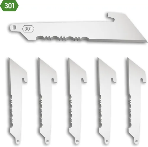 Vista 2 de Outdoor Edge Utilidad de 3" con cuchillas dentadas (6 cuchillas), código de cuchilla de compatibilidad 301