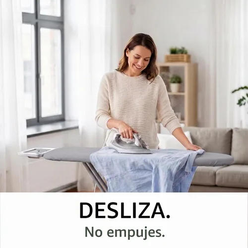 Vista 2 de Funda extra gruesa para tabla de planchar de 15 x 54 pulgadas, tamaño estándar, acolchada, reflectante al calor, algodón resistente al quemado Gris