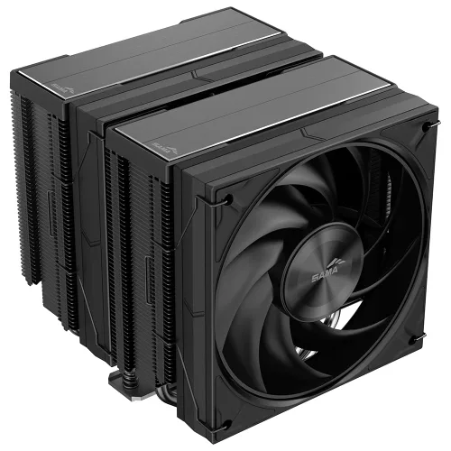 Vista 12 de SAMA Enfriador de aire de CPU A40 – Torre única, 1 ventilador de anillo guía silencioso, base de cobre, diseño de aleta híbrida, perfil bajo