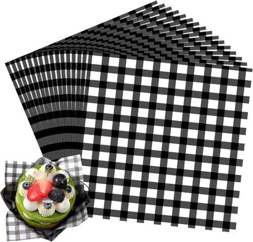 Vista 24 de Honeydak 200 hojas de papel de cera verde para alimentos, 7 pulgadas, surtido de cestas de pergamino verdes para sándwich, hamburguesas, a prueba