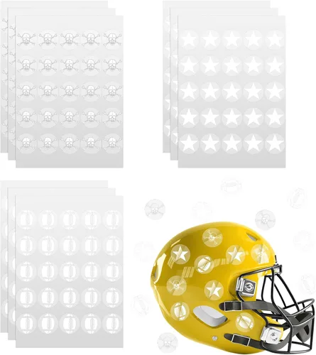 Vista 8 de 300 Pcs Football Helmet Decal Football Stickers Self Adhesive Helmet Stickers for Youth Hockey Baseball Softball Batting Vinyl Decal