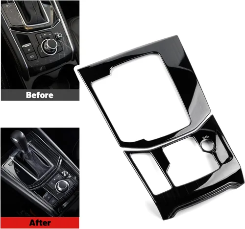 Vista 4 de Compatible con Mazda CX-5 2025 2024 2023 2022 2021 2020 2019 2018 2017 Accesorios para consola central de automóvil, panel de engranajes, cubierta