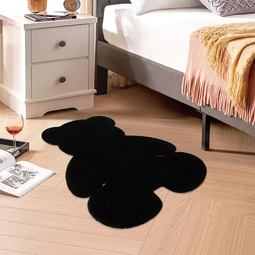 Vista 8 de Alfombra de pelo de oveja sintética de 2 pies, suave y esponjosa, bonita alfombra de felpa para guardería, habitación de niños y niñas, decoración