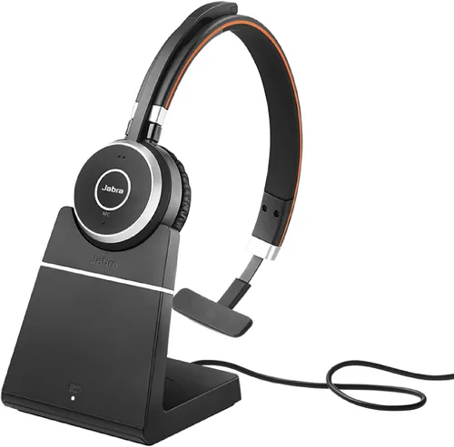 Vista 12 de Jabra Evolve 65 SE - Auriculares inalámbricos mono - Auriculares Bluetooth con micrófono de cancelación de ruido, batería de larga duración