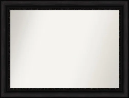Vista 337 de Amanti Art Espejo personalizado, espejo de baño negro puente, espejo de pared o espejo de tocador de baño sobre el fregadero (26 x 26 pulgadas)
