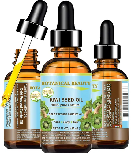 Vista 10 de Botanical Beauty Aceite de semillas de KIWI. Aceite portador virgen prensado en frío 100% puro y natural sin diluir para el cuidado de la cara