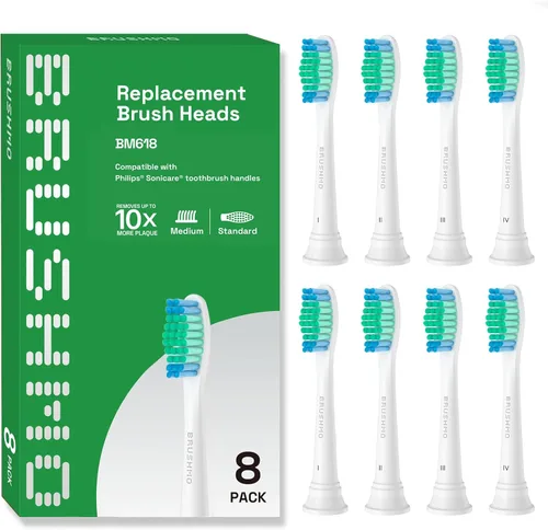 Vista 11 de Cabezales de cepillo de dientes de reemplazo Brushmo Total Clean, compatibles con los mangos de cepillo de dientes eléctricos Philips Sonicare