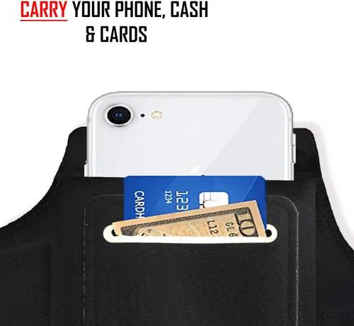 Vista 3 de RevereSport Brazalete deportivo para teléfono compatible con iPhone 17/16/15/14/13/12/11/SE Samsung S25/S24/S23/S22/S21/S20 (mediano)