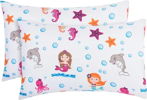 Vista 9 de Everyday Kids Paquete de 2 fundas de almohada de tamaño estándar para almohadas de 20 x 26 pulgadas, 100% microfibra suave y transpirable, perfectas