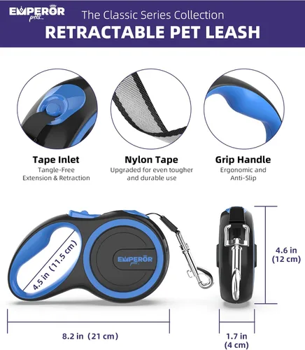 Vista 3 de Accesorio adicional para correa retráctil para perro, correa de mano y muñeca, para mayor comodidad, agarre suelto para tus manos y un mejor